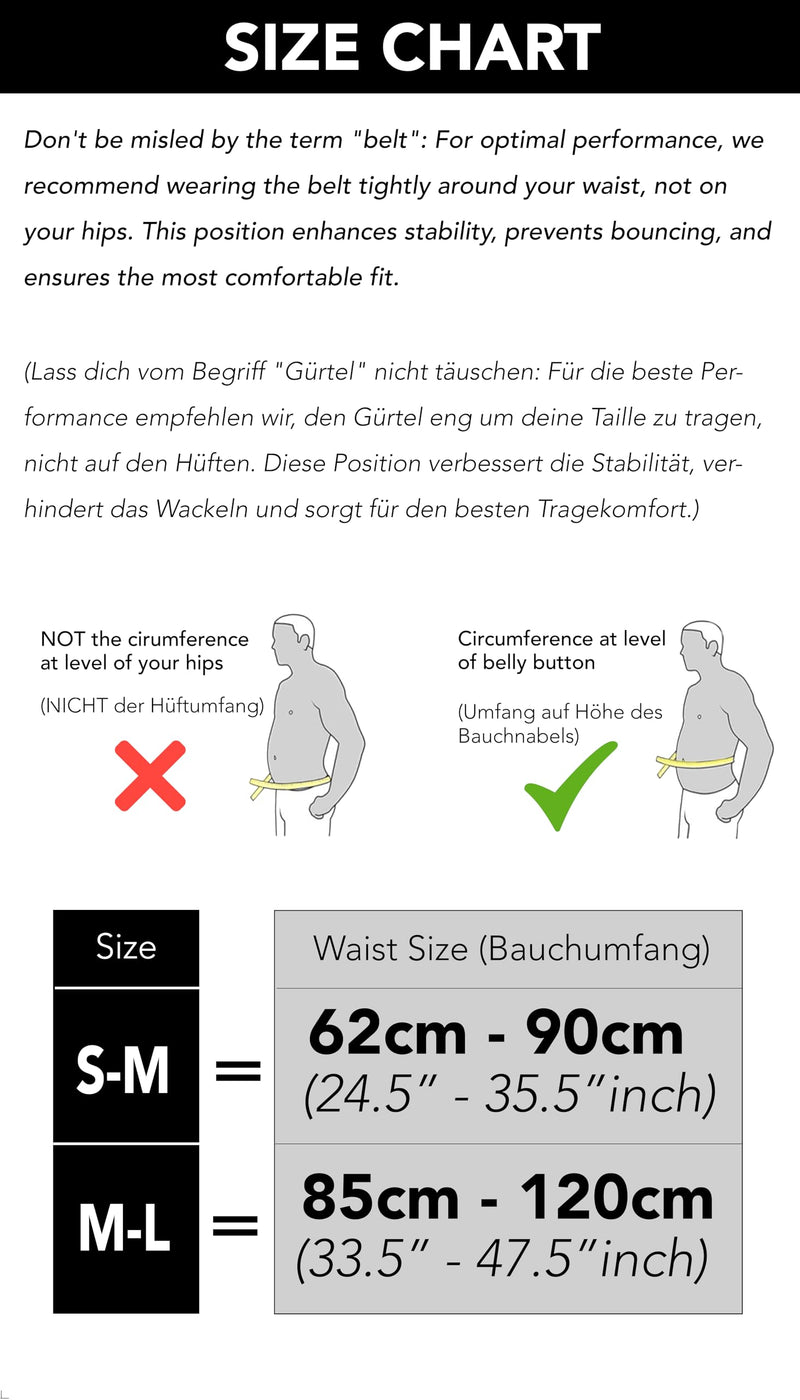 Fitgriff® Running Belt for Men & Women - Secure Jogging Pouch for Phone, Keys & Essentials - For All Cell Phones Black Small - Medium