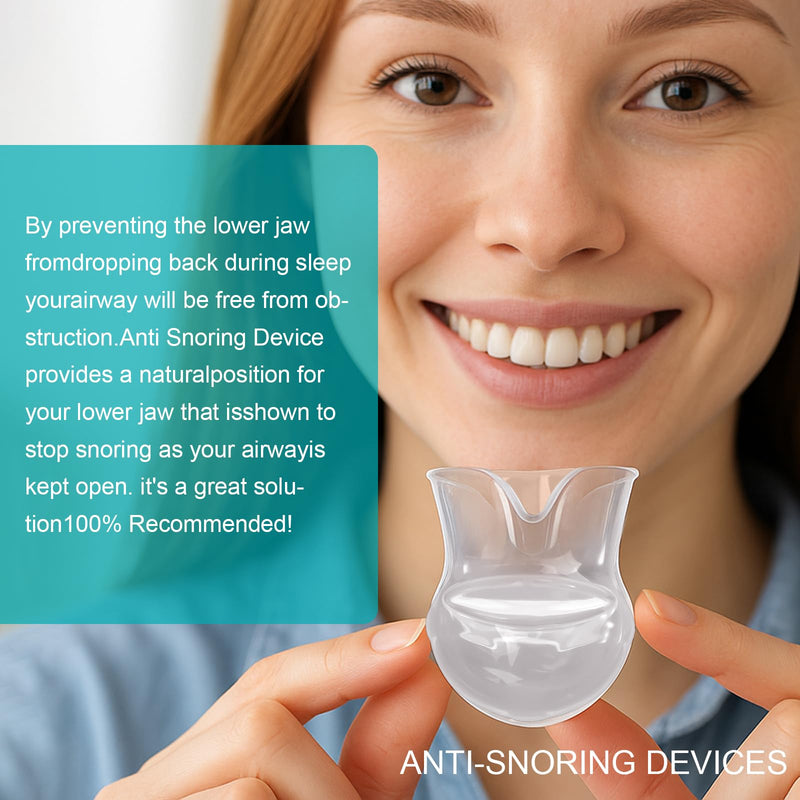 Snoring Solution, Tongue Retaining Snore Devices Stopper - Anti Snoring Devices Mouthpiece Mouth Guard for Men and Women - RS10 White Large - BeesActive Australia