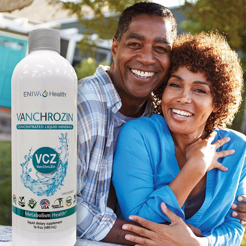 Eniva Health VANCHROZIN Liquid Ionic Minerals Supplement, Vanadium, Chromium & Zinc, Diabetic Friendly, 16 Fl Oz, 96 Servings - BeesActive Australia