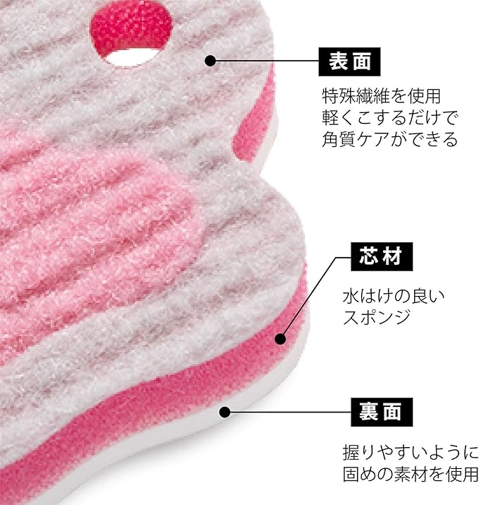 Sanko BA-64 Exfoliating Foot Care, Foot Wash, Smooth Heels, Paw Shape, Gray, Amazingly Fresh, Made in Japan - BeesActive Australia