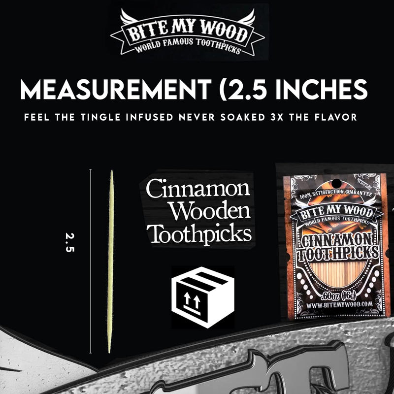 Bite My Wood Cinnamon Toothpicks - Triple Infused Flavor Red Hot Cinnamon Toothpicks Helps With Bad Oral Habits, Zero Calories, Keto Friendly, Appetite Control Aid - 100 Count - BeesActive Australia