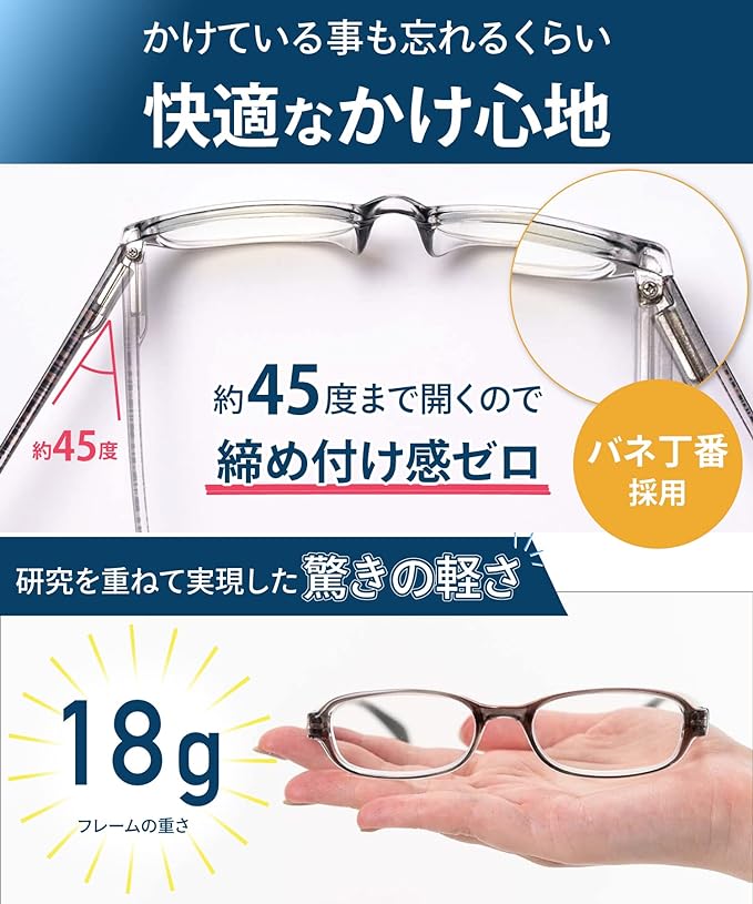 [PrePiar] Reading Glasses Blue Light Cut Spring Hinge NEW BL Cutter 801 Spring Hinge Simple and doesn't feel tight Easy to use reading glasses A big hit model - BeesActive Australia