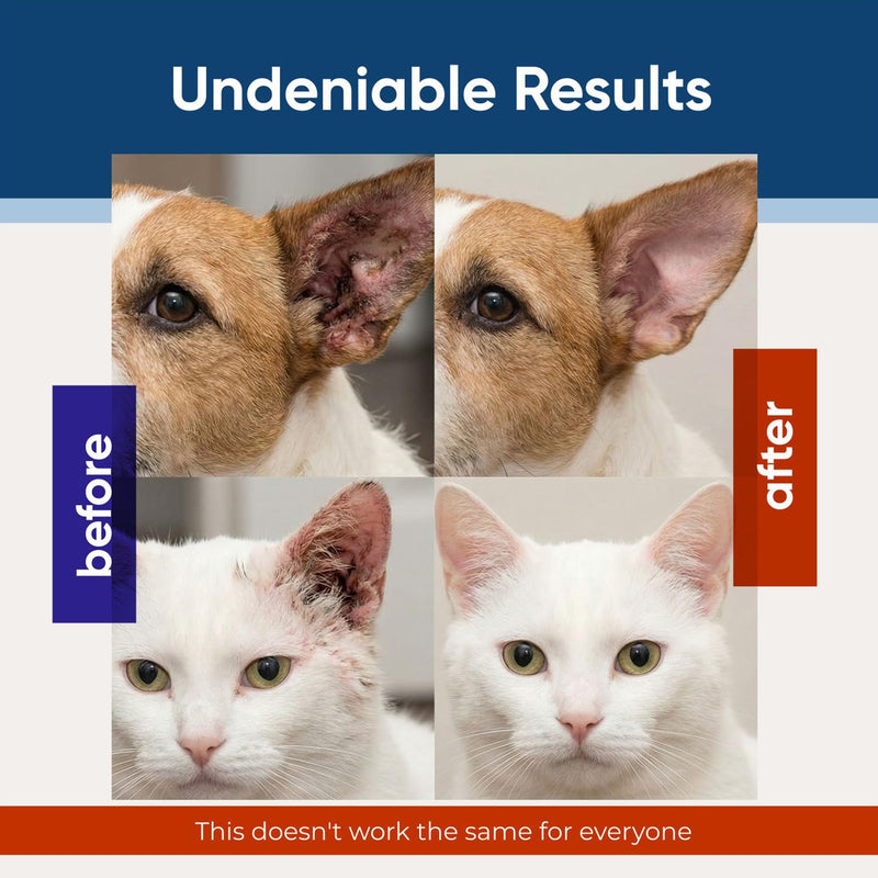 EARMYCIN Ear Infection Treatment Drops for Dogs and Cats,with 0.02% Hypochlorous Acid Soothing Dog Yeast Infection, Itchy Ear Relief-Treats Ear Infections for Dogs & Cats (0.33 fl oz) 0.33 fl oz