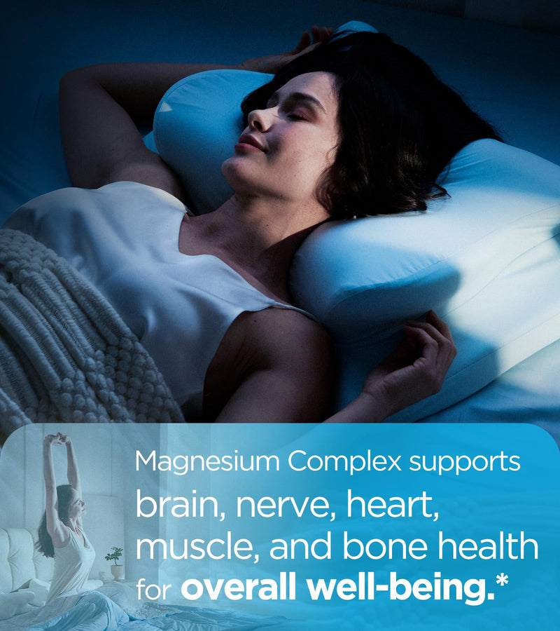 Quadruple Magnesium Supplement, 400mg of Chelate Magnesium Glycinate, L-threonate, Citrate & Malate | Max Absorption Complex w/Vitamin D3 & B6, for Sleep Heart Muscles Nerves, Non-GMO, 120 Vegan Caps 120 Count (Pack of 1)