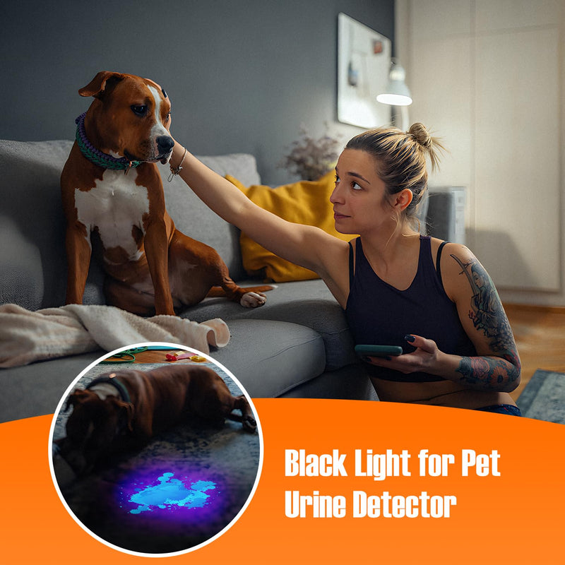 ESCOLITE Black Light Flashlight Mini, 385nM UV Flashlights for pet urine detection, Stickable Ultraviolet Blacklight Flashlight, Blue Light Flashlight UV Light for Dry Stains(Battery Included) - BeesActive Australia