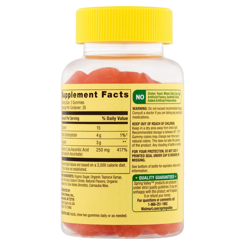 Spring Valley - Gummie Vitamin C 240 mg, 70 Orange Gummies 1
