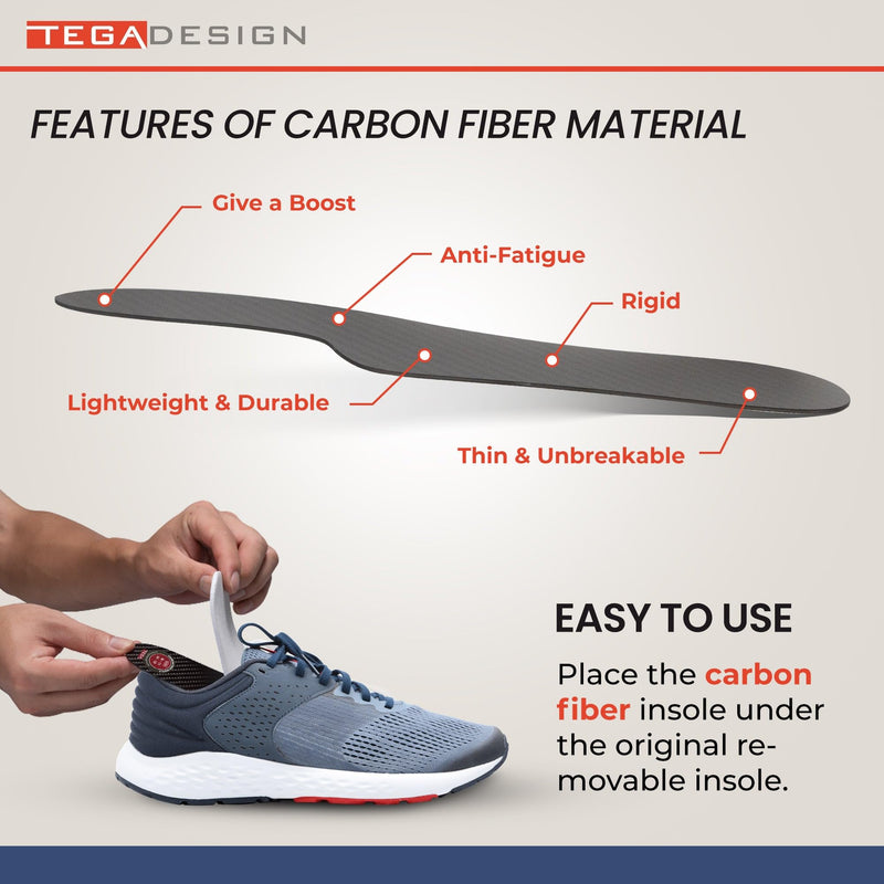 Morton´s Extension Orthotic, Carbon Fiber Rigid Insole - 1 Pair - Morton's Toe, Turf Toe, Hallux Limitus, Hallux Rigidus, Arthritis (W7/M6) Women's Size 7, Men's 6