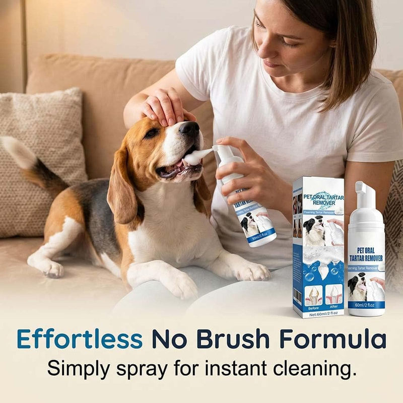 Pet Oral Tartar Remover Spray, Pets Oral Tartars Removers Foaming Tartars, Dog Teeth Cleaning Foam for Dogs & Cats, Pet Dental Foaming Care Sprays（1PC）