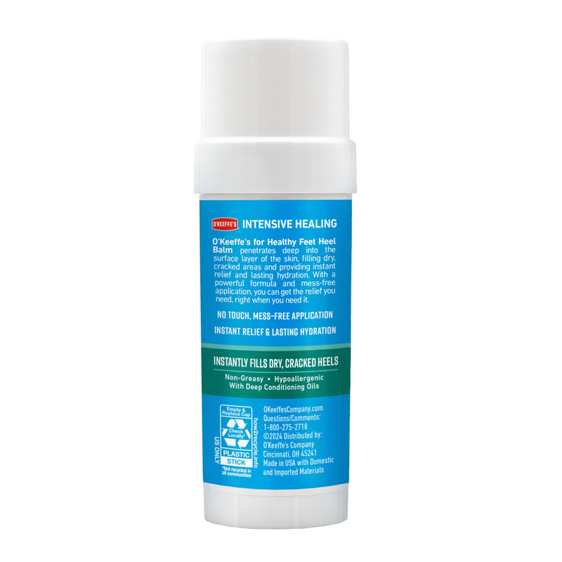 O'Keeffe's for Healthy Feet Intensive Healing Balm; Guaranteed Relief for Extremely Dry; Cracked Feet; Heel Balm that Instantly Fills Dry; Cracked Heels; 2.2oz Balm Stick; (Pack of 1) 2.2 Ounce (Pack of 1) - BeesActive Australia