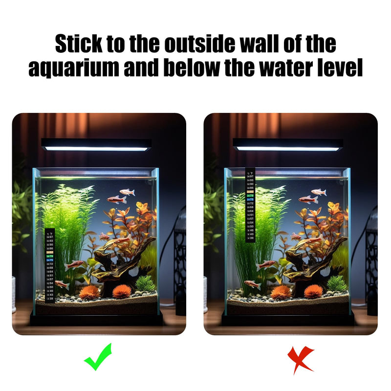 18 Pcs Aquarium Thermometer Strips Stick On Fish Tank Thermometer, Temperature Sensing Digital Stickers for Fermentation Brewing Beer Wine Kombucha, 39-97 °F & 54-108 °F & 63-93 °F - BeesActive Australia