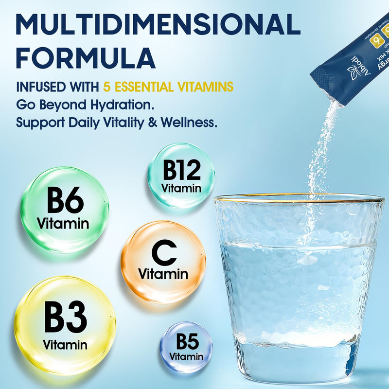 Electrolytes Powder Packets - Sugar Free & Zero Calorie Liquid Daily Drink Mix - Instant Hydration & Energy Supplement with 6 Electrolytes and 5 Vitamins, Keto Friendly & Vegan - 12 Sticks Citrus Passion Fruit 2.54 Ounce (Pack of 1)