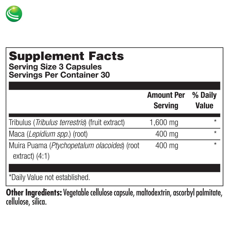 Nutra BioGenesis - Andro Plus - Tribulus, Maca, and Muira Puama for Men's Glandular Health - Gluten Free, Vegan, Non-GMO - 90 Capsules - BeesActive Australia