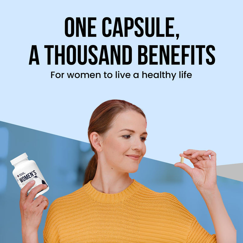 Wound Care Plus Women's Multivitamin – Complete Vitamin & Mineral Complex with Vitamins A, B, C, D, E, Zinc – Supports Immune Health, Skin Wellness & Energy – 60 Capsules – Non-GMO, Gluten-Free