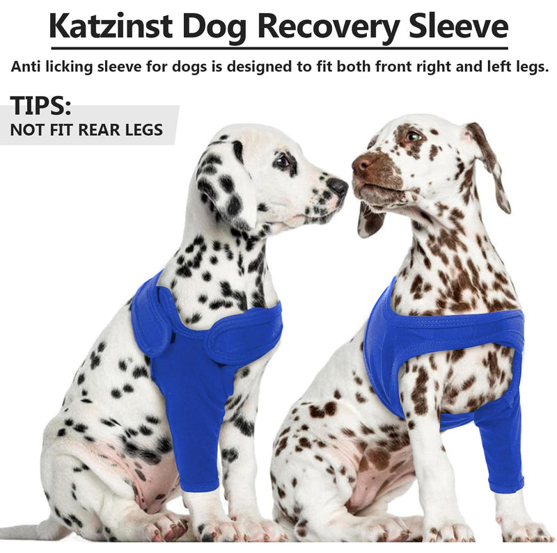 Recovery Sleeve Dog, Elbow Pads for Dogs, Elbow Brace Protector, Dog Surgery Recovery Sleeves Front Right Left Leg for Hot Spots, Wounds, Bandages, Anti Licking for Dogs, Blue L - BeesActive Australia