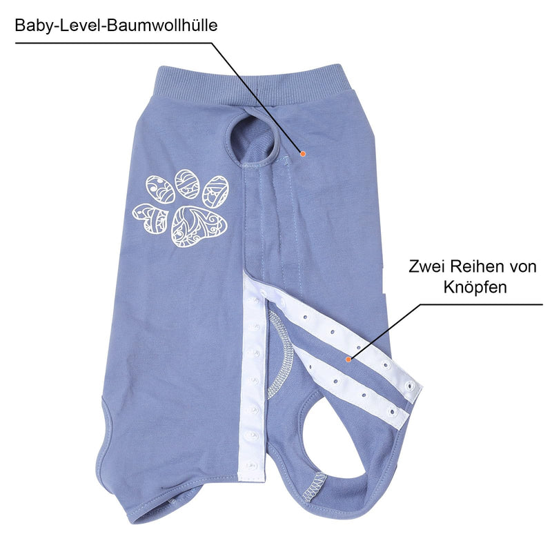 Jiupety Dog bodysuit after surgery, one-piece adjustable surgery body dog castration bitch, breathable anti-wound licking bodysuit for dog after surgery, soft dog bodysuit after castration male, blue M medium - BeesActive Australia