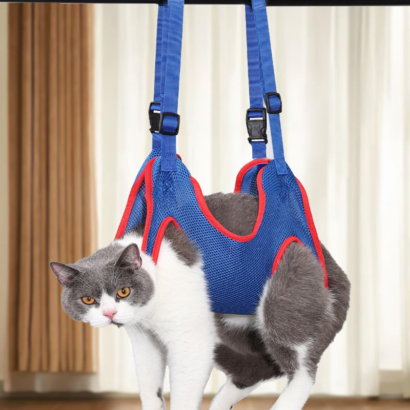 Cat Dog Grooming Hammock for Pet Grooming Sling,Dog Nails Clip Harness Bathing Harness,Cat Claw Cutting Hammock(S) S - BeesActive Australia