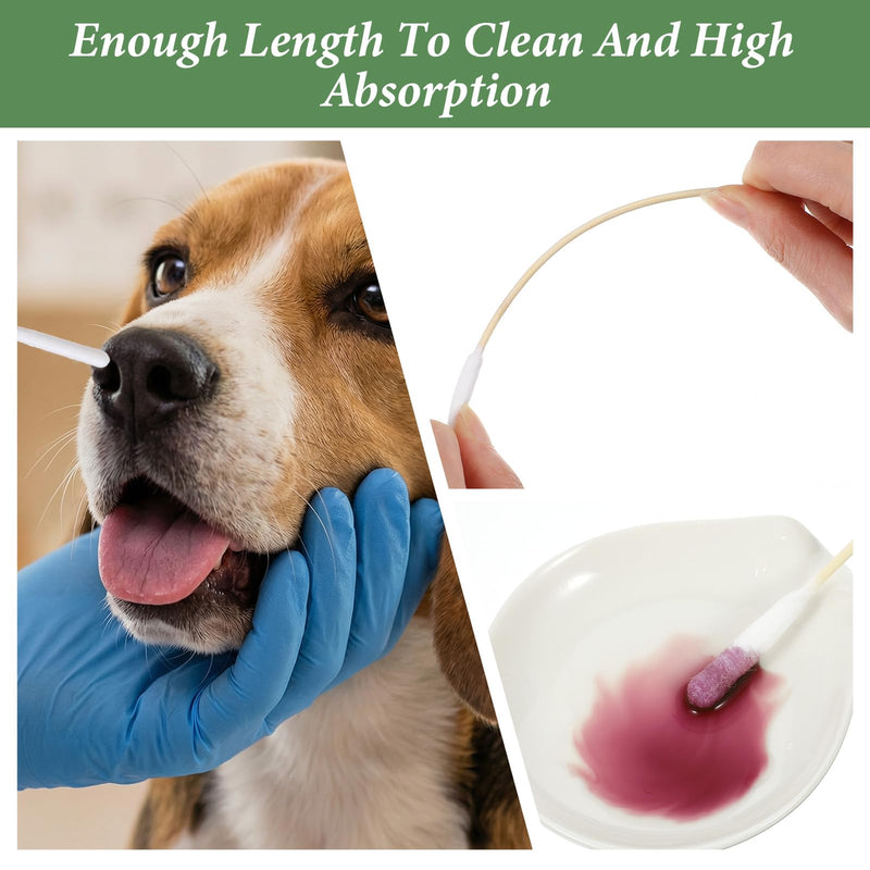 Mabor 100 Pcs 6-Inch Long Cotton Swabs - Extended Reach Pet Ear Cleaner Tool & Applicators for Dog Ear Cleaning, Electronics, Crafts, First Aid