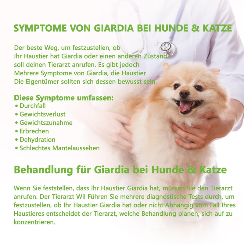 ISENVO 5 x Giardia rapid test for dogs and cats - Giardia test reliable as a test for intestinal parasites and diarrhea - for dogs and cats with Giardia (5 x test kit) - BeesActive Australia
