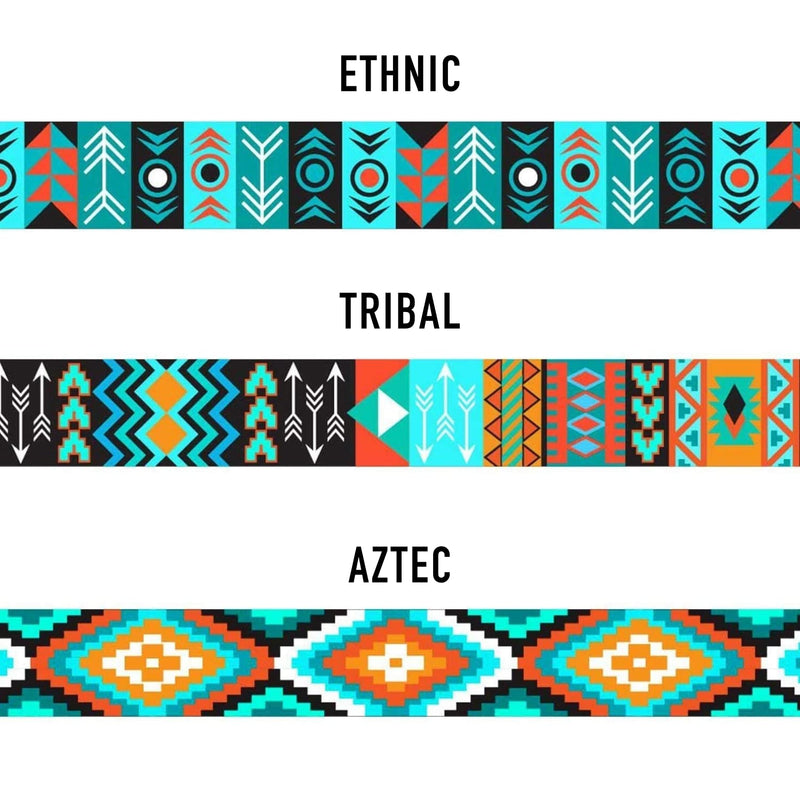 CollarDirect Cat Collar Breakaway Set of 2 Tribal Pattern Aztec Pet Safety Adjustable Kitten Collar with Bell (Tribal + Aztec) Tribal + Aztec - BeesActive Australia