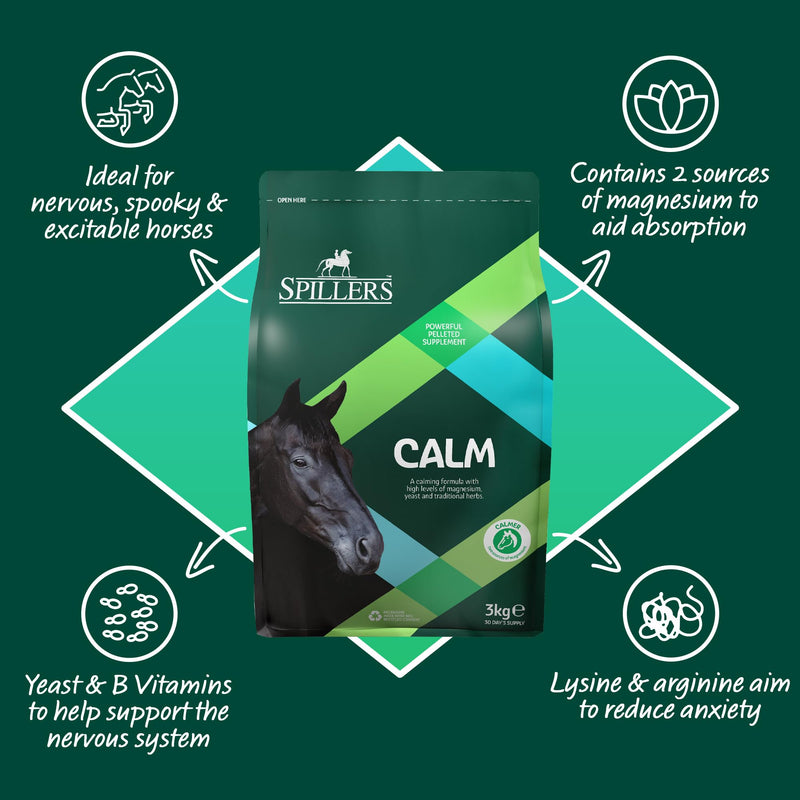 SPILLERS Calm Horse Supplement Horse Calmer with Magnesium for Horses and Ponies, Ideal for Nervous or Excitable Equines - 30 Day Supply Supplements - 3 kg