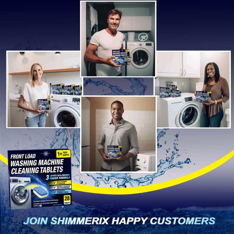 Washing Machine Cleaning Tablets - Front Load - 28 Tablets - 3 Layers Eco Friendly Formula - Deep Cleaning & Descaling - Protect & Deodorize - Designed & Formulated for Front Loader Washing Machines - BeesActive Australia