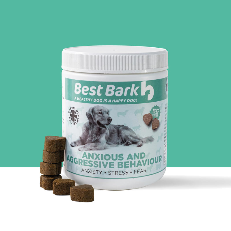 Calming Treats For Dogs - Reduce Stress, Fear, Separation, Barking, Hyperactivity, Reactivity, Aggression, Travel - Calm without Drowsiness dogs