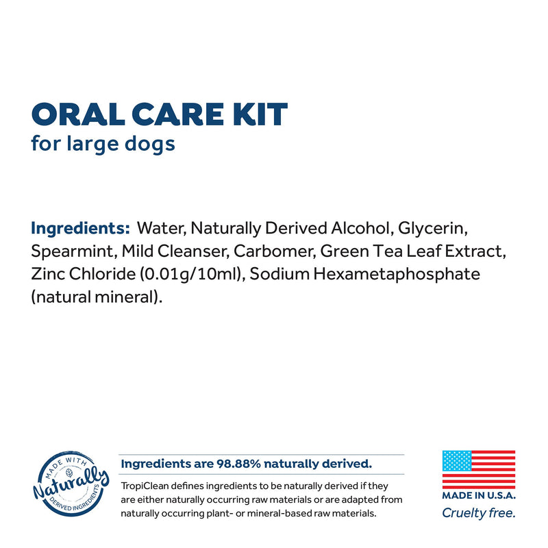 Fresh Breath Certified Wellness Collection Vet Strength Oral Care Kit for Large Dogs | Removes Plaque & Tartar | Freshens Bad Dog Breath | Teeth Cleaning Kit - PawsPlanet Australia