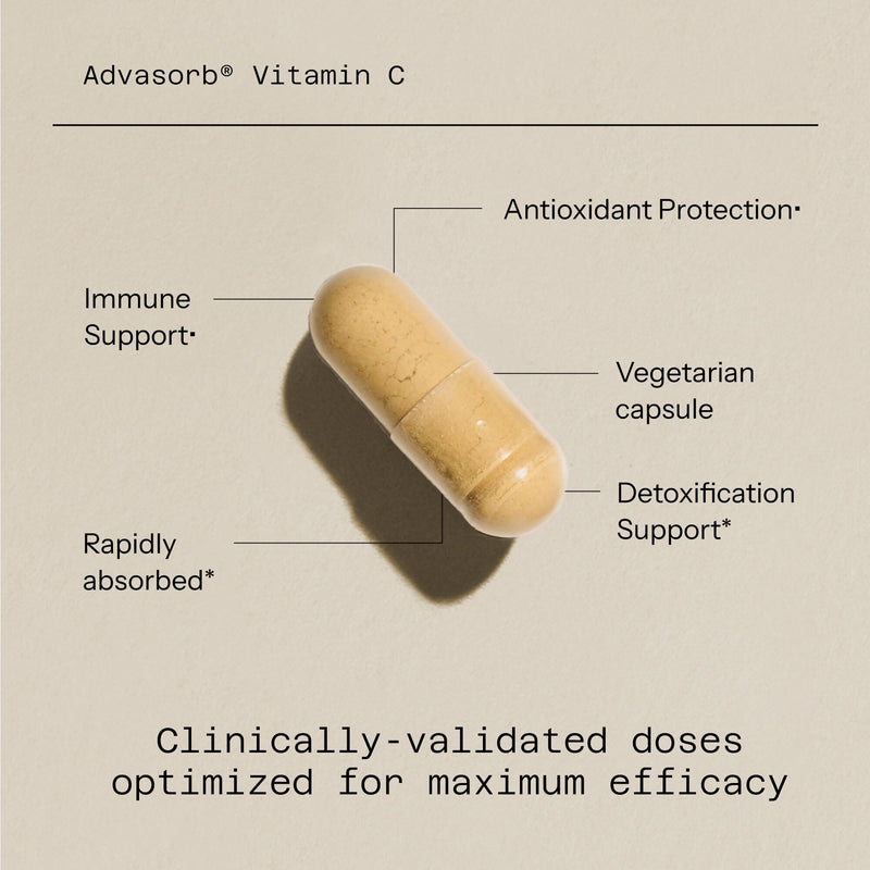 Quality of Life - Advasorb® Vitamin C Supplement - 60 Vegicaps 60 Count (Pack of 1)