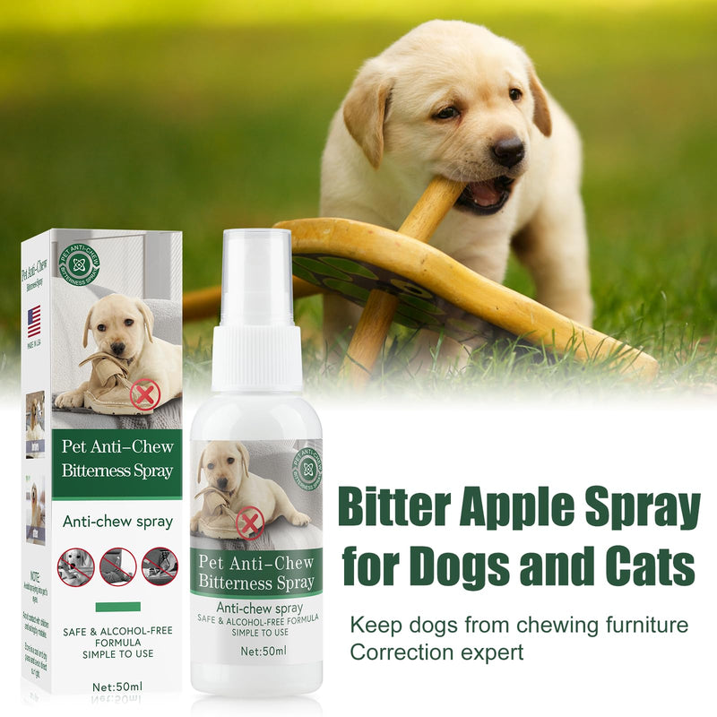 No Chew Spray for Dogs, 50ML. Bitter Apple Spray for Dogs to Stop Chewing. Effective Dog Deterrent Spray for Carpet Furniture. Alcohol Free, Furniture, Plant and Pet Safe. Indoor and Outdoor Use. pink - BeesActive Australia