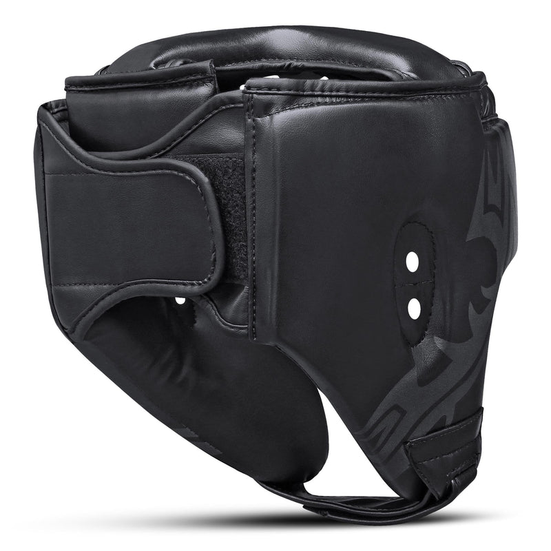 Farabi Sports Boxing Headgear with Adjustable Strap Sparring Gear MMA, Muay Thai, Kickboxing, Martial Arts, Karate, Head Gear Black X-Large