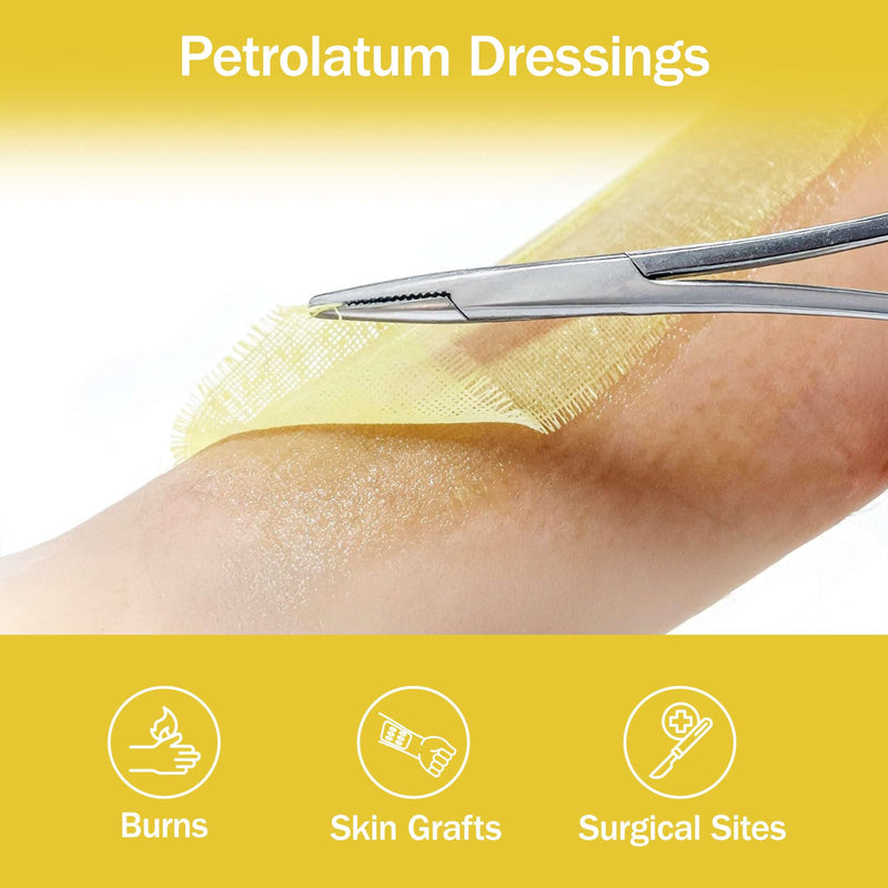 Xeroform Petrolatum Dressing 4x4-25 Sterile Petroleum Gauze Dressings - Mesh Occlusive Gauze Strip for Wound Care - Individually Wrapped, Absorbent, Non Adherent, and Latex Free - BeesActive Australia