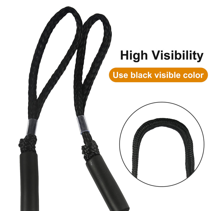 Bungee Dock Lines for Boats Mooring Rope Bungee Boat Dock Line for Jet Ski Pontoon Kayak Accessories(Black 4P) Black 4P - BeesActive Australia