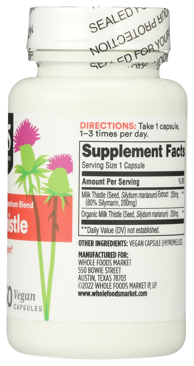 365 By Whole Foods Market, Milk Thistle, 60 Count 60 Count (Pack of 1)