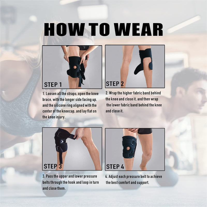 Decompression Knee Brace, Stable Support of The Knee, Pain Relief Large-Most people fit size 17"-22"