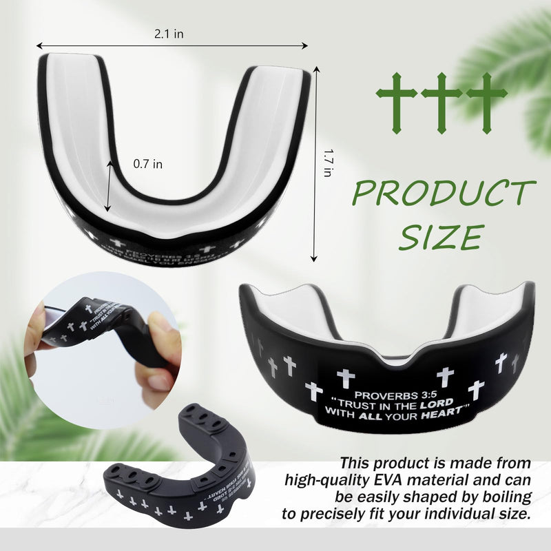 6 Pcs Cross Mouth Guards Christian Teeth Armor Sport Game Guard Religious Mouthguards for Boxing, Football, Basketball, Baseball, MMA, Rugby and All Contact Sports - BeesActive Australia