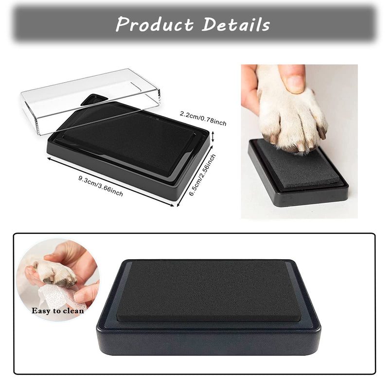 Azwood Dog & Cat Paw Print Ink Pad, Pet Paw Ink Pad Safe Pet Friendly Ink Pad for Puppies Kitten Remembrance Keepsake - No Mess (Black Ink) - BeesActive Australia