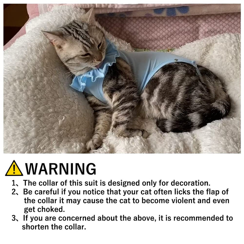 Cat Recovery Suit for Abdominal Wounds and Skin Diseases,Breathable Surgical Recovery Shirt After Surgery Wear Anti Licking Wounds,E-Collar Alternative for Female Cats Kitten(RSC01-purple-m) Medium purple - BeesActive Australia