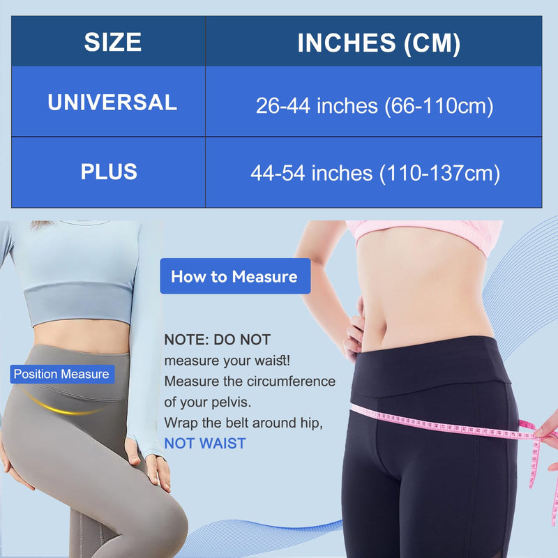Sacroiliac SI Joint Hip Belt With 360°Anti-slip strips for Men and Women Adjustable Pelvic Support and Lower Back Brace Belt for Sciatica,Pelvis,Lumbar & Nerve Pain Si Joint(Universal) Universal (Hip Size 26"- 44") - BeesActive Australia