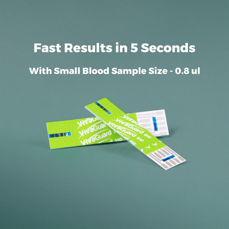 Vivaguard Ino Blood Glucose Test Strips for Diabetes - 200 Counts Accurate Diabetic Test Strips for Monitoring Blood Sugar - Compatible with Vivaguard Ino Glucometers Only, Green - BeesActive Australia