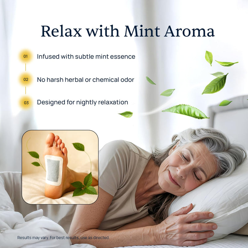 Simple Promise Xitox Foot Pads, Herbal Foot Patches for Nighttime Routine, Rejuvenates Your Body for Restful Sleep, Contains Bamboo Vinegar & Tourmaline, Easy Adhesive Application, 30 Count