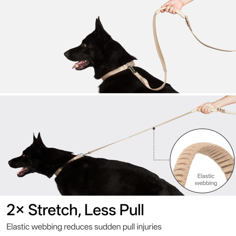 Hands Free Dog Leash Adjustable Versatile Crossbody Waist Dog Leash Reflective Comfortable Padded Handles Shock Absorbing Walking Lead for Small Medium Large Dogs (Super Reflect-Black, S) Super Reflect-Black