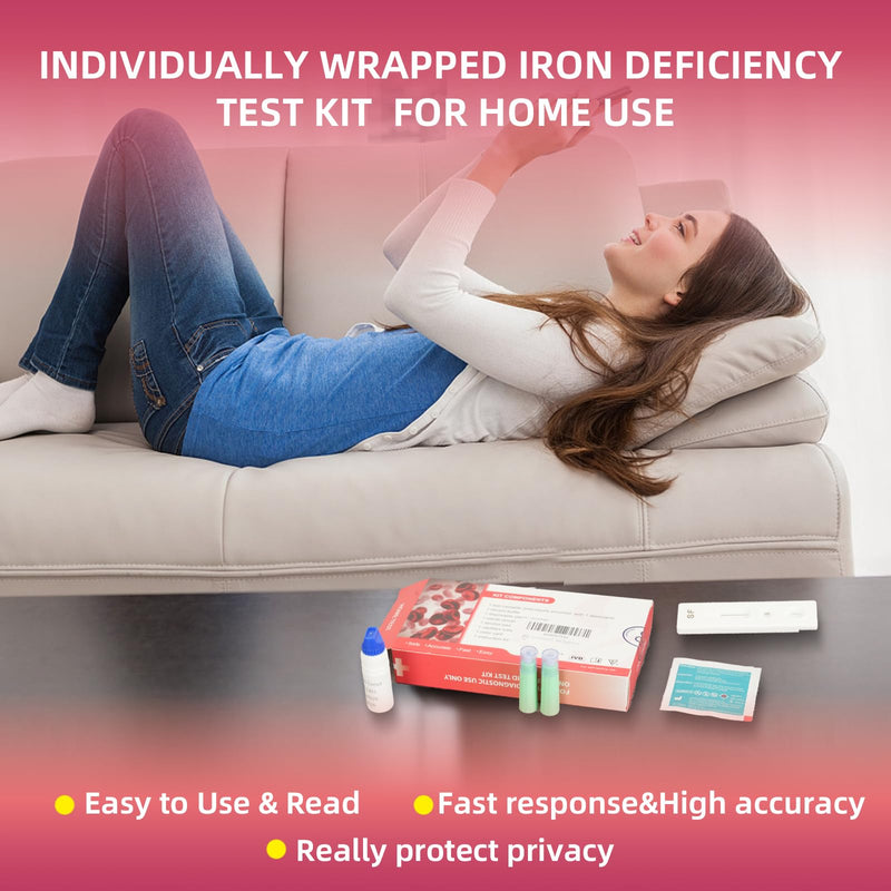 Iron Deficiency Testing kit for Children and Adults, Rapid Home Testing 2 Test