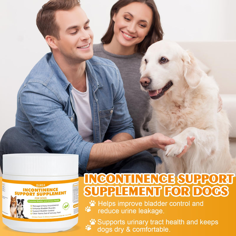 Dog Incontinence Support, Powerful Herbal Blend for Dog Bladder Control, Bladder Health, Manages Urinary Leaks, Human-Grade Ingredients Dog Incontinence Products, Marshmallow, Astragalus, Licorice