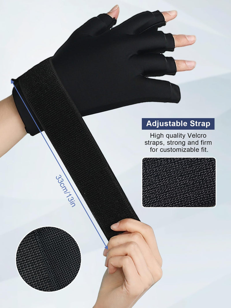 highco Hand Ice Pack Cooling Ice Glove for Pain Relief,Hot&Cold Therapy Hand Wrist Ice Pack Wrap for Arthritis Glove-black