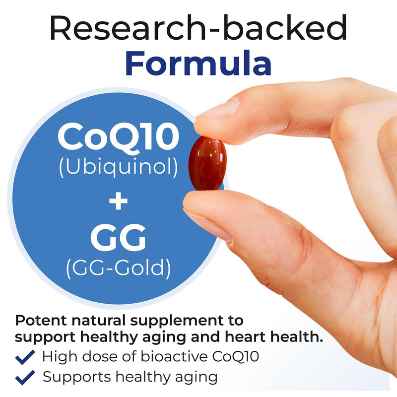 Xtendlife Xtend‑Quinol Ubiquinol CoQ10 Supplement, 60 Day Supply | High Potency Daily Support for Heart Health & Cellular Energy – with Geranylgeraniol (GG) for CoQ10 Production Xtend-Quinol (CoQ10) - 1 Pack