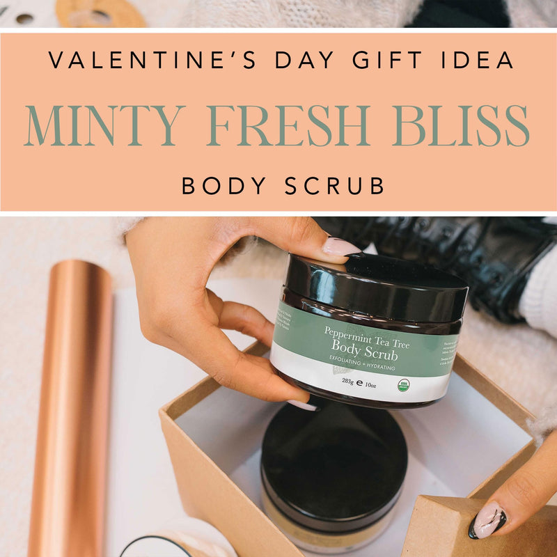Peppermint Tea Tree Organic Body Scrub - USA Made Sugar Scrub with Natural Ingredients, Moisturizing Body & Foot Exfoliator for Dry and Sensitive Skin, Removes Dead Skin Cells & Reduces Ingrown Hair Peppermint Tea Tree - BeesActive Australia