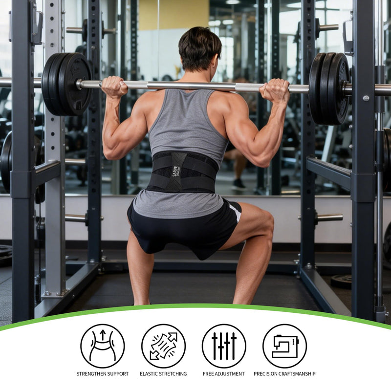 Lower Back Brace Adjustable & Breathable Lower Back Brace for Women and Men, Lumbar Back Support Belt Ideal for Work, Workout, Exercise, Running, Lifting, Walking, Fitness & Daily Comfort (L(34"-38")) L(34"-38")