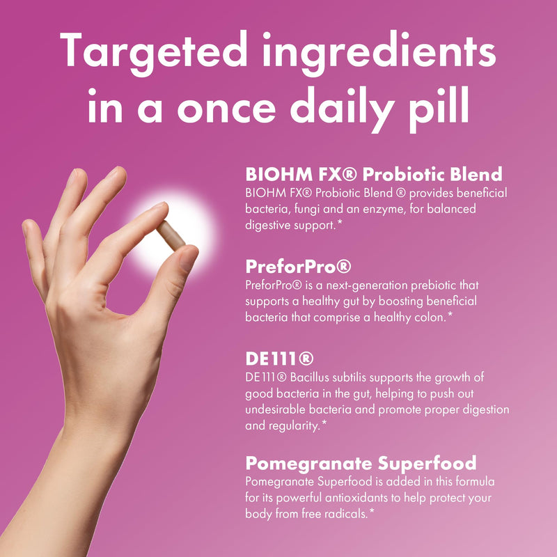BIOHM Probiotics for Women, 30 Billion CFU, 9 Strains (30 Count) Helps Support Total Gut Health, Digestive & Immune System, Vaginal Probiotic for Urinary Tract & Vaginal Health, 30 Day Supply 30 Caps: Womens Probiotic