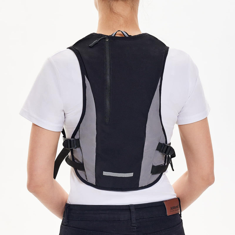 Running Vest for Men & Women, Lightweight Running Hydration Pack with 5 Pockets, Reflective Running Water Vest for Marathon, Hiking & Cycling, Waterproof Water Running Backpack with Phone Pocket