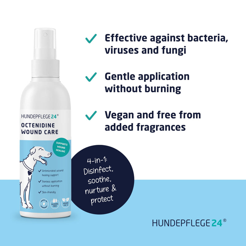 Dog Antiseptic Spray [No-Burn Formula] - Fast Healing, Soothing & Nourishing | Dog Wound Care 100% Vegan, 0% Odour & Alcohol - Dog Wound Spray Made In Germany - 125ml